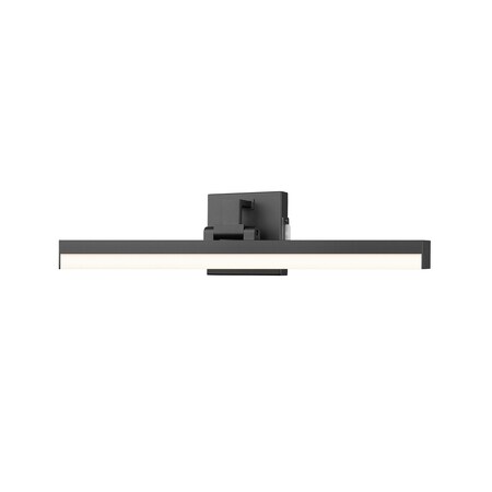 Z-Lite Liam Vanity, 1-Light, 25 In.W x 3 In.L x 5 In.H, Matte Black/Frosted 1009-25W-MB-LED